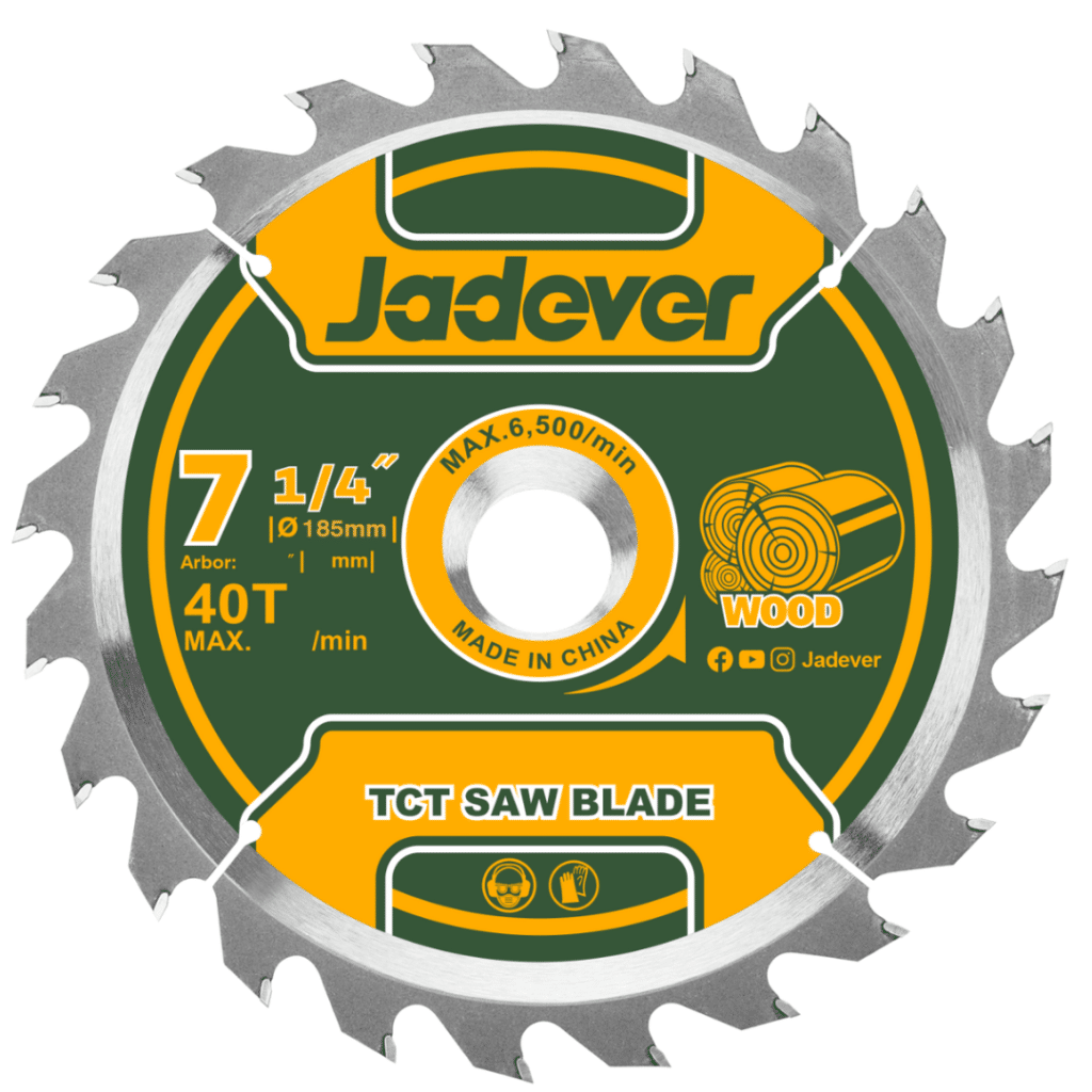 DISCO DE SIERRA 7.1/4 TCT 40T 185MM MADERA-  JDTC1K05