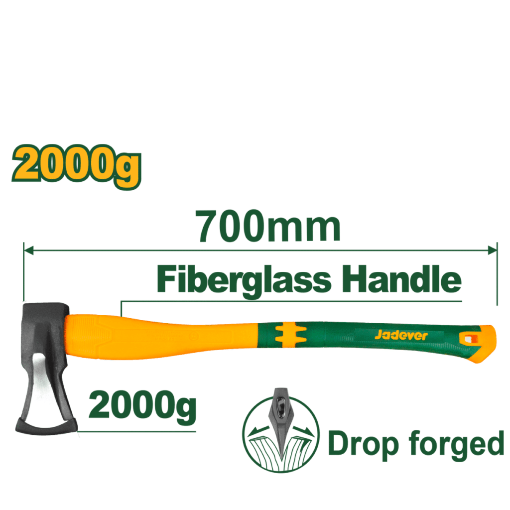 HACHA JADEVER 2000G LOG: 700MM MANGO DE FiBRA – JDHM6322