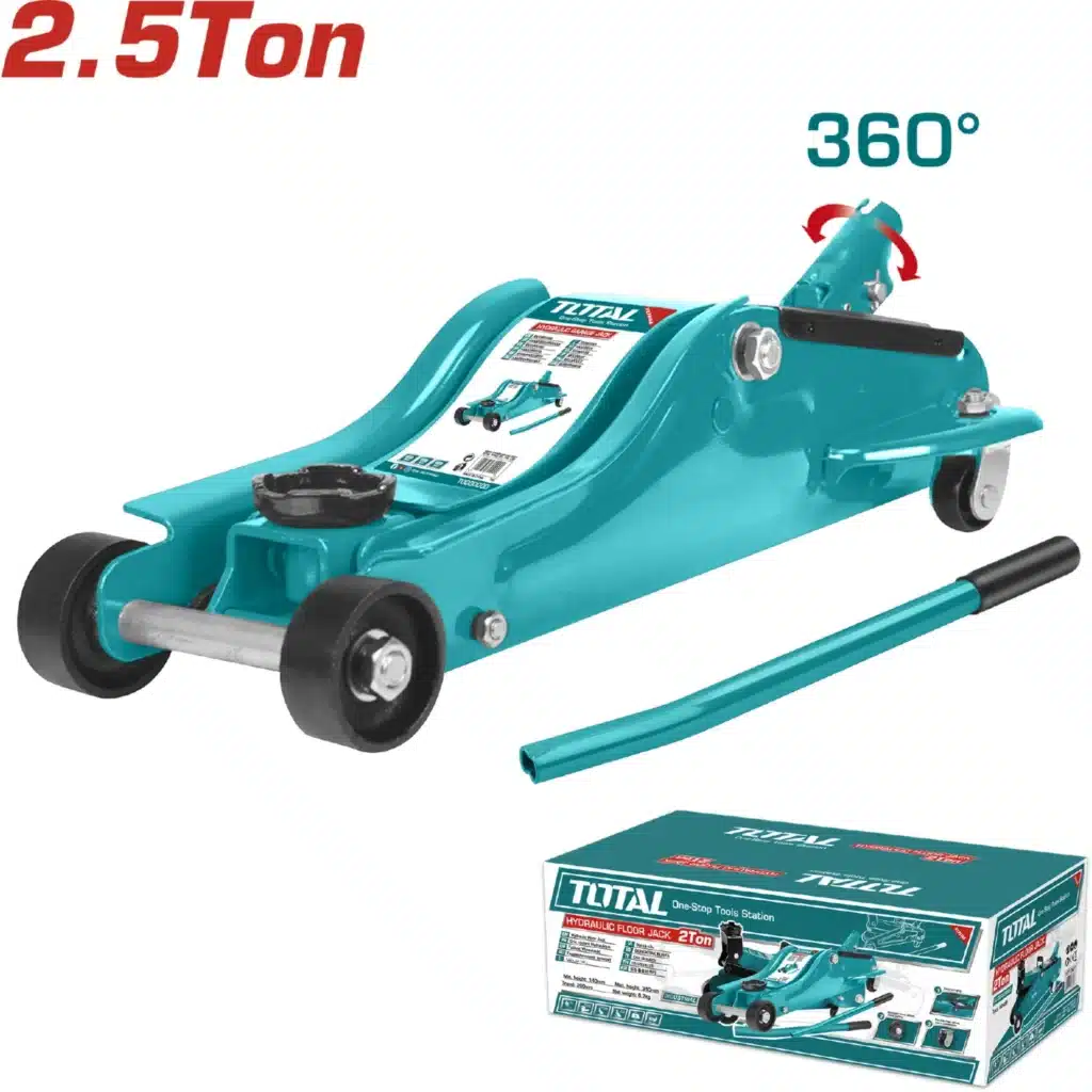 GATO DE PISO HIDRÁULICO 2.5 TON. MANGO GIRATORIO 360º. RANGO89-360 MM.