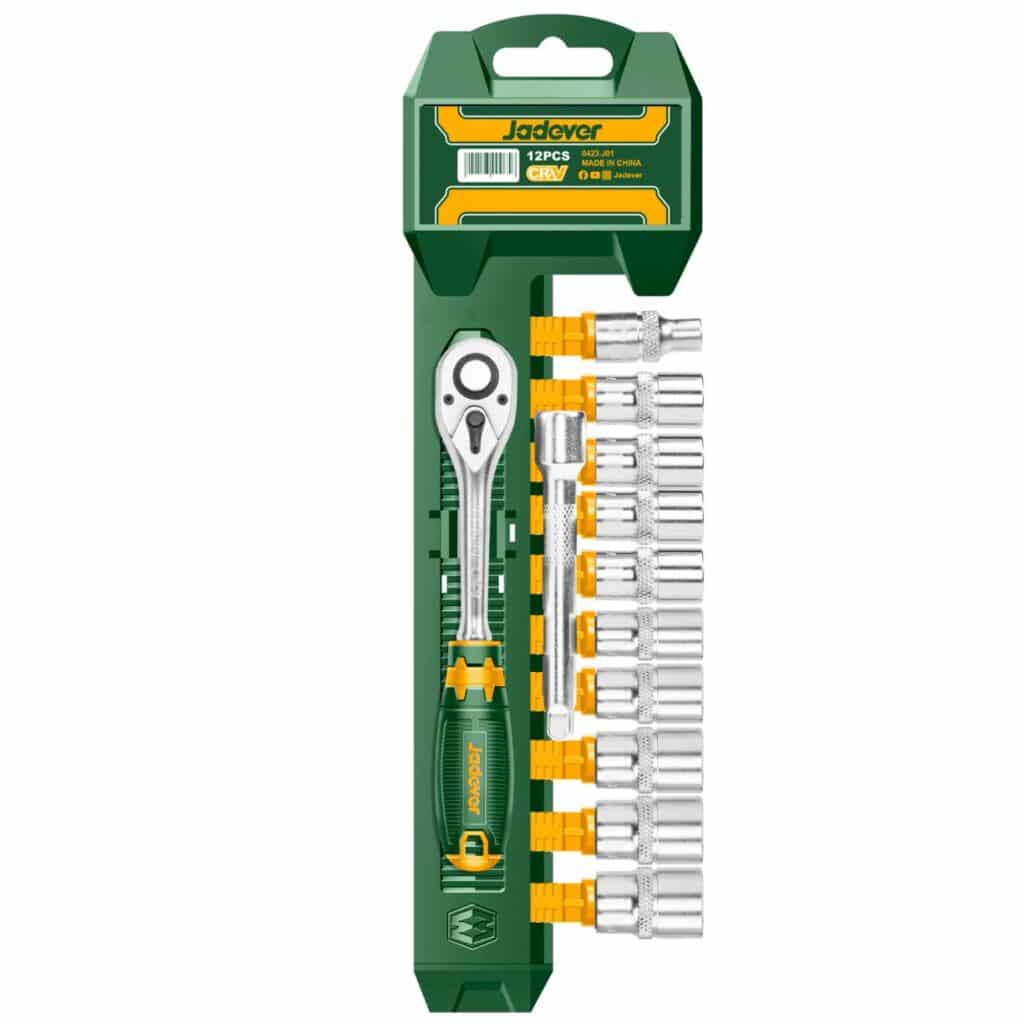 SET DE RACHET 1/4″ 12 PIEZAS – JDST4D45