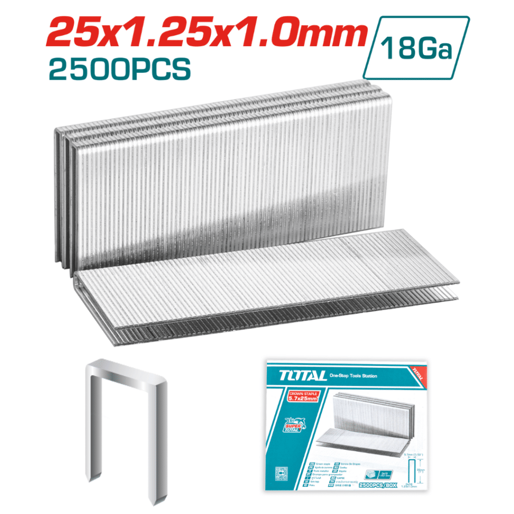 TIRAS DE CLAVOS 2500PCSXCAJA 25MM – TOTAL – TAC918252
