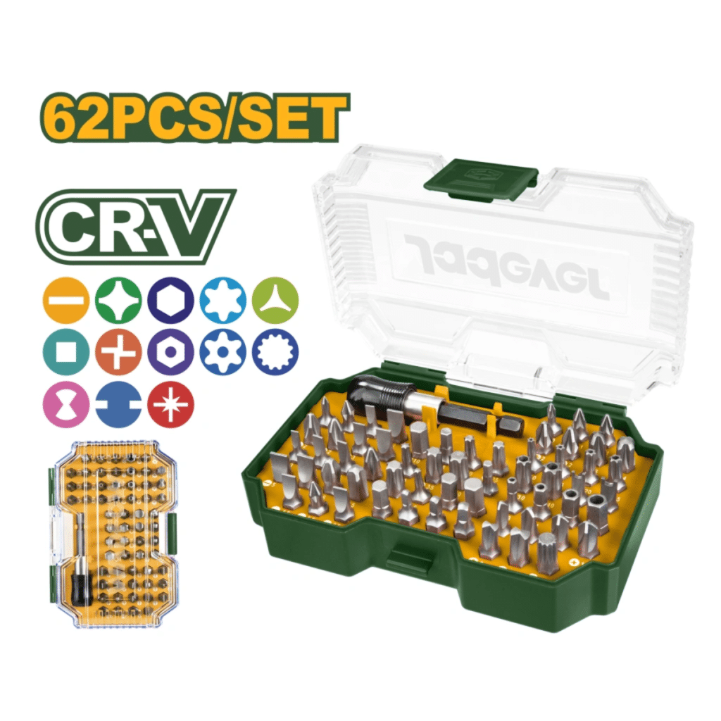 SET DE PUNTAS PARA DESTORNILLADOR 62PCS – JDBS3B62