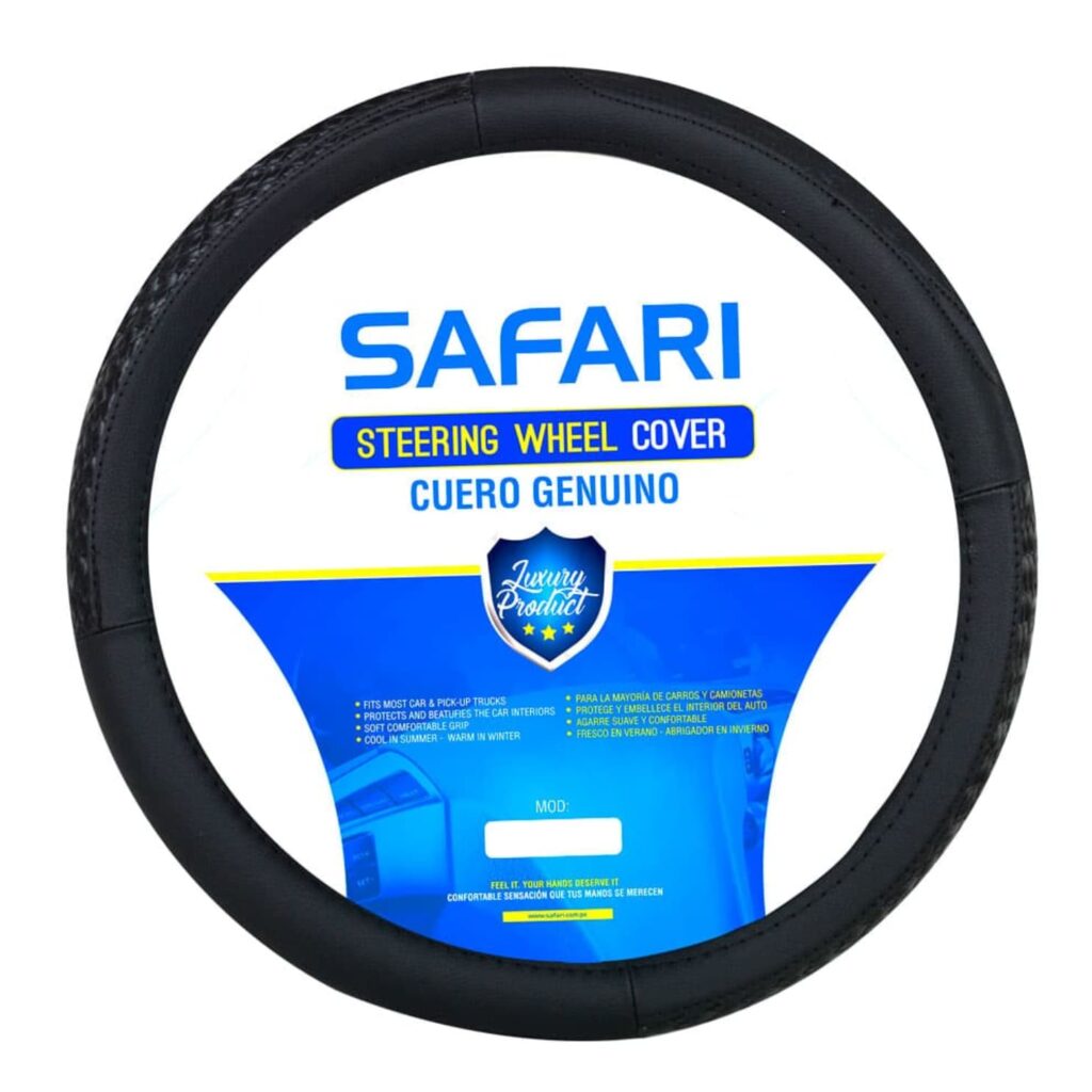 CUBRE VOLANTE CUERO GEN BK/SEMI BASKET WEAVE BK – SFT-N1710