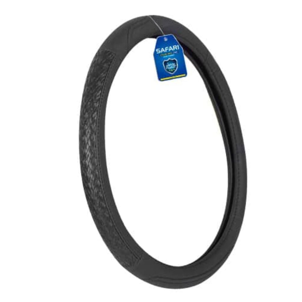 CUBRE VOLANTE CUERO GEN BK/SEMI BASKET WEAVE BK – SFT-N1710