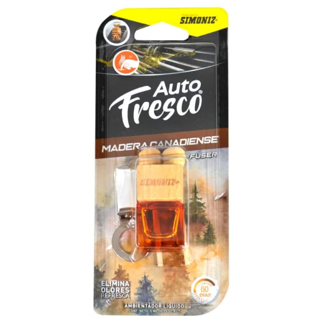 AMBIENTADOR DIFUSOR CUBO AUTO FRESCO MADERA CAN 5ML – SIM-207206