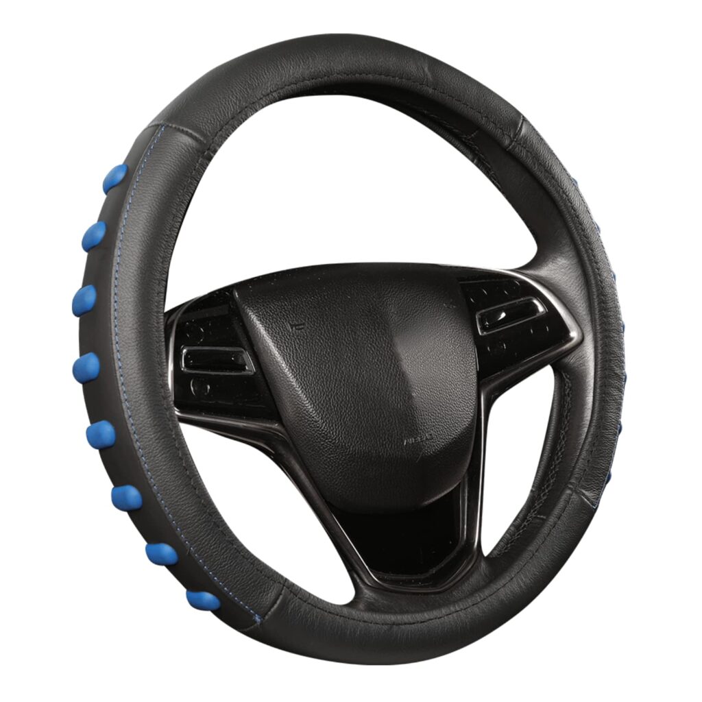 CUBRE VOLANTE CUERO GEN/SL BK C/DET OVALADO BL – GL2205BL