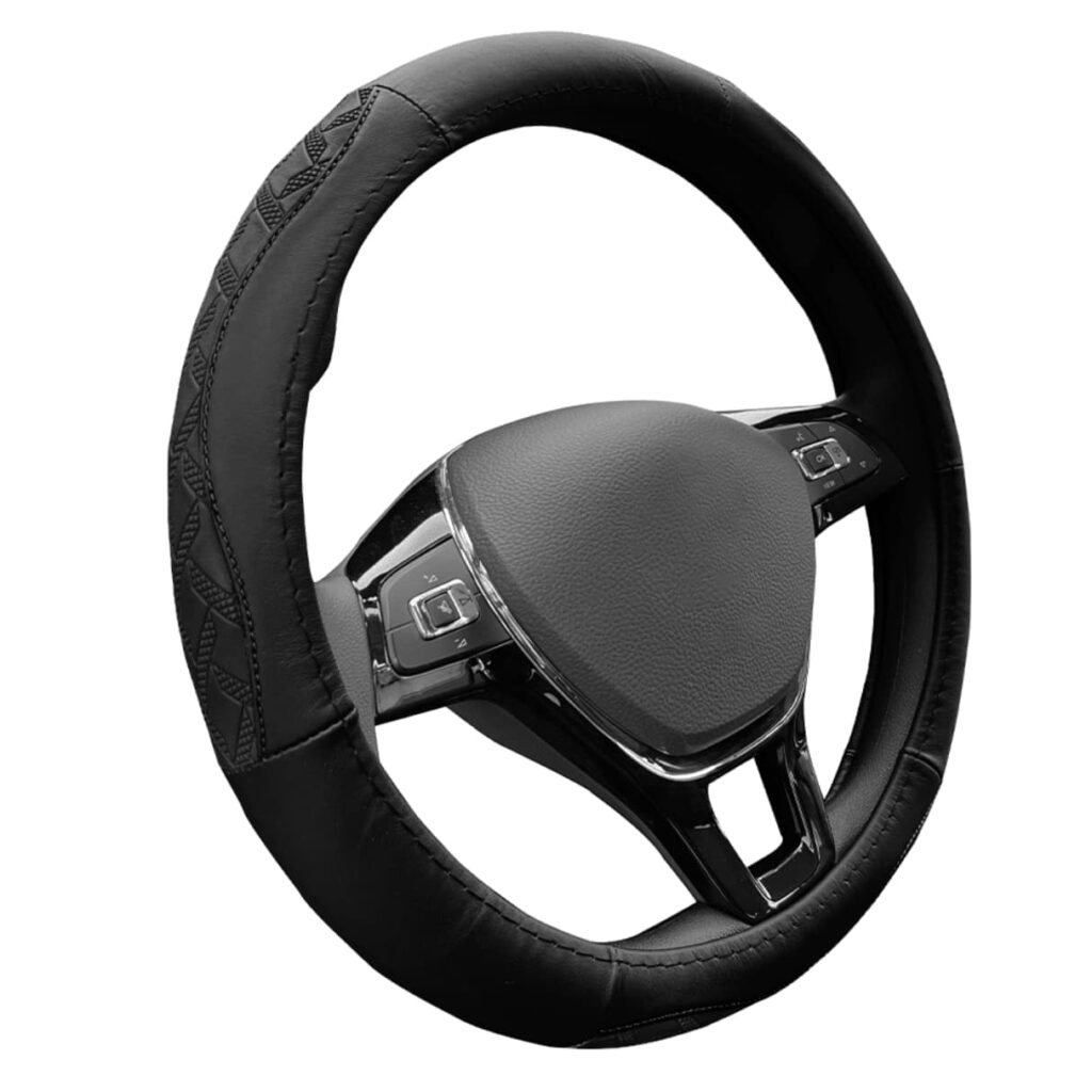 CUBRE VOLANTE CUERO GEN BK C/ONDAS Y TEXTURA X BK – GL2302BK