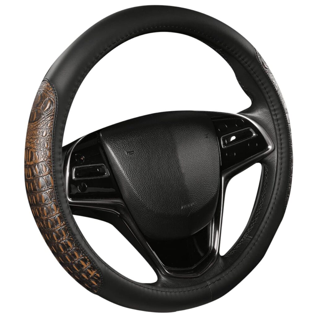 CUBRE VOLANTE CUERO GEN/HQPU BK C/ONDAS BK TEXTURA BR – GP2202BR