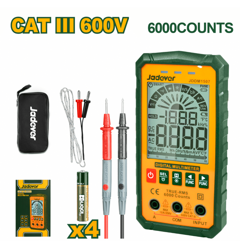 MULTÍMETRO DIGITAL CAT3 600V – JDDM1507