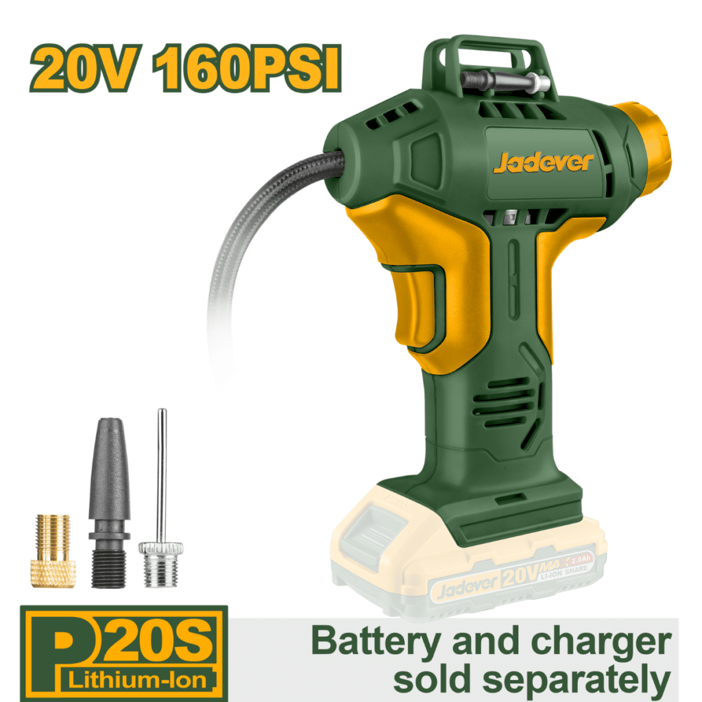 COMPRESOR DE AIRE PORTATIL LI-ION 20V 150PSI 10.5BAR – JDLN2520