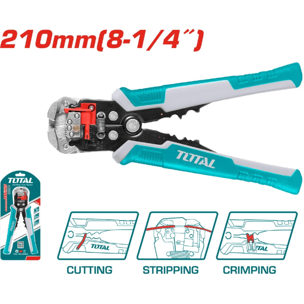 PINZA PELACABLES ELÉCTRICOS 3 EN 1 MULTIFUNCIÓN210XMM D:0.5-6MM  – THT15246