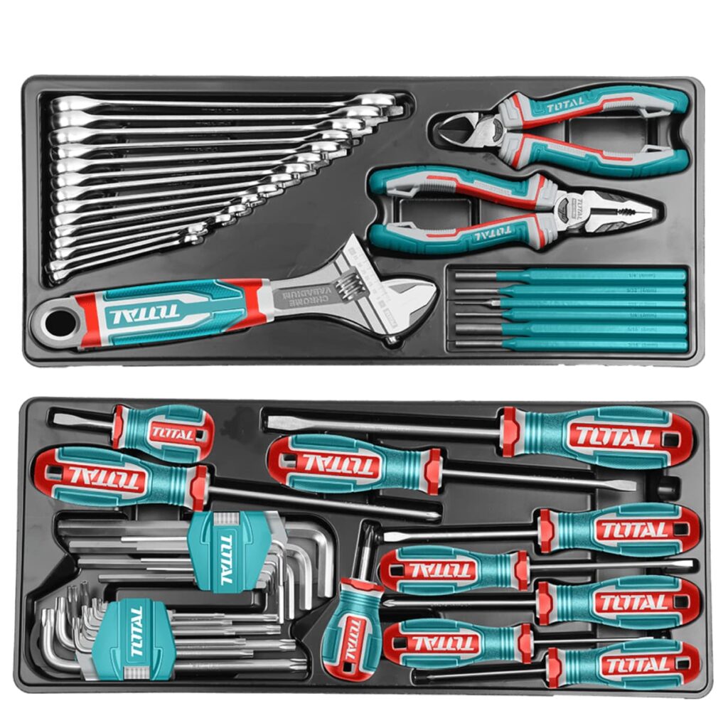 SET DE  RACHET Y HERRAMIENTAS MANUALES 132 PIEZAS MALETIN – THPTCS71321