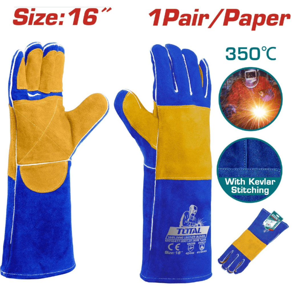 GUANTES PARA SOLDAR 16″ DOBLE PALMA – TSP15216