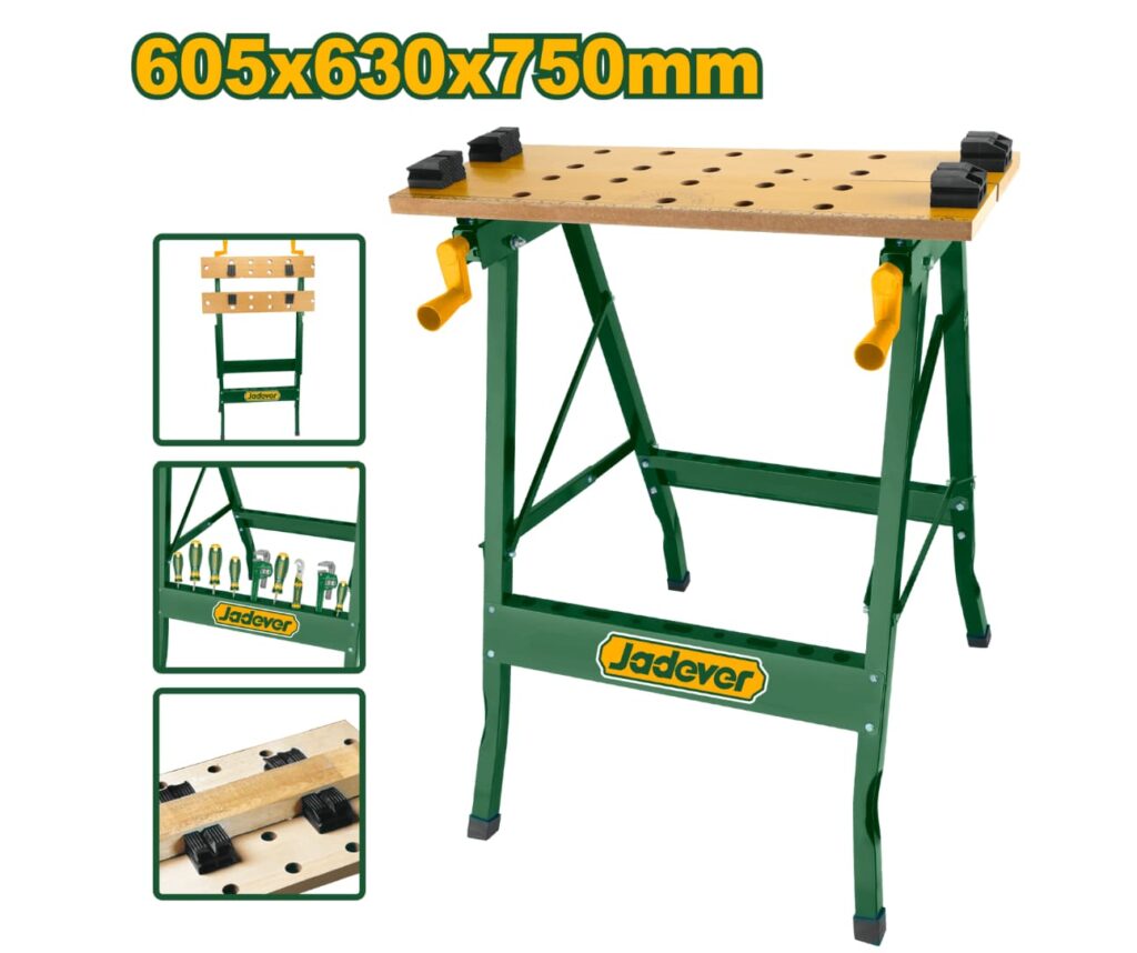 BANCO DE TRABAJO PLEGABLE 605X630X750MM MAX: 100KG – JDWE1525