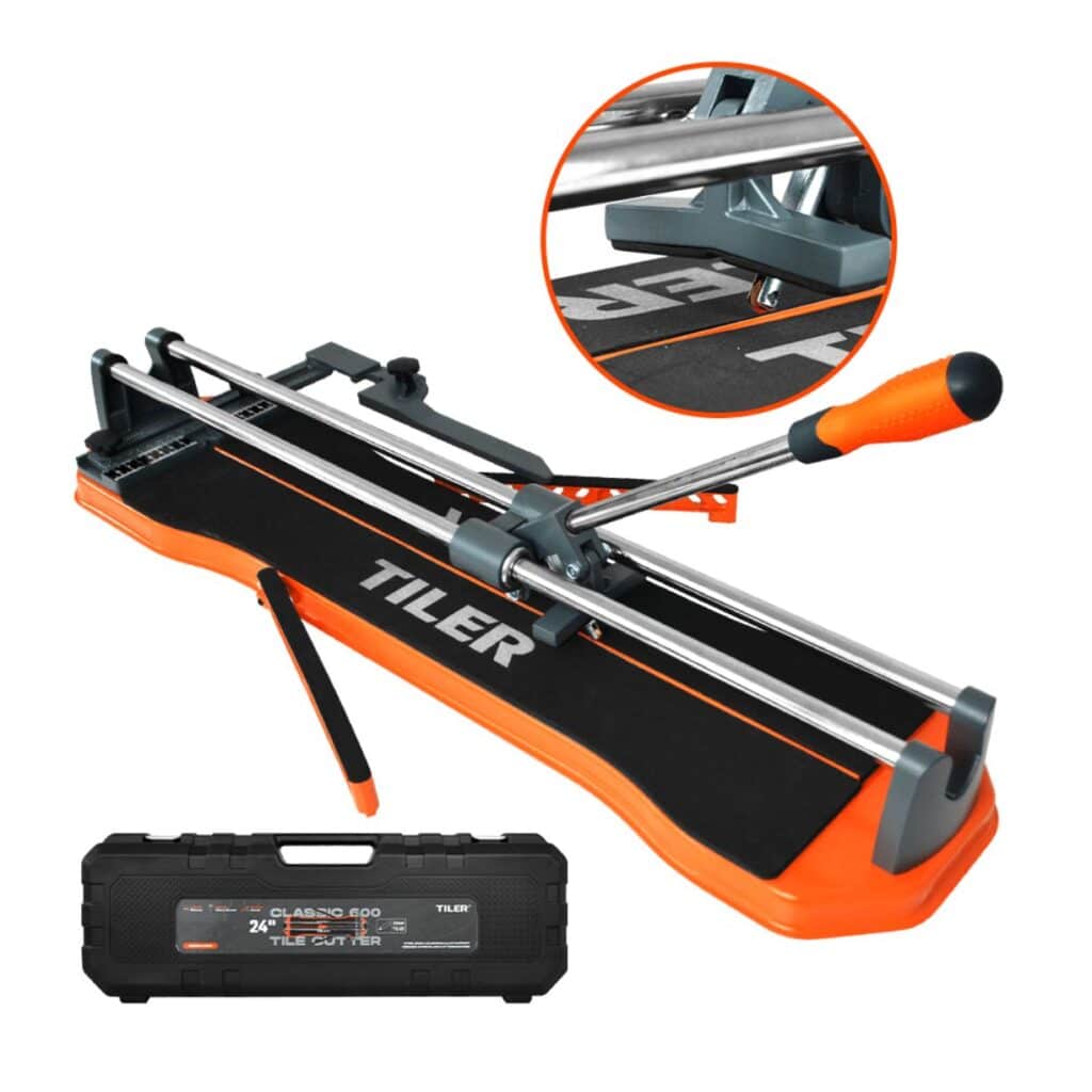 CORTA MAYOLICA 24″ 60CM PROFESIONAL MAX:14MM BASE ACERO: 1.8MM MANGO TPR + MALETIN BMC – 8100G-4/1.8MM24