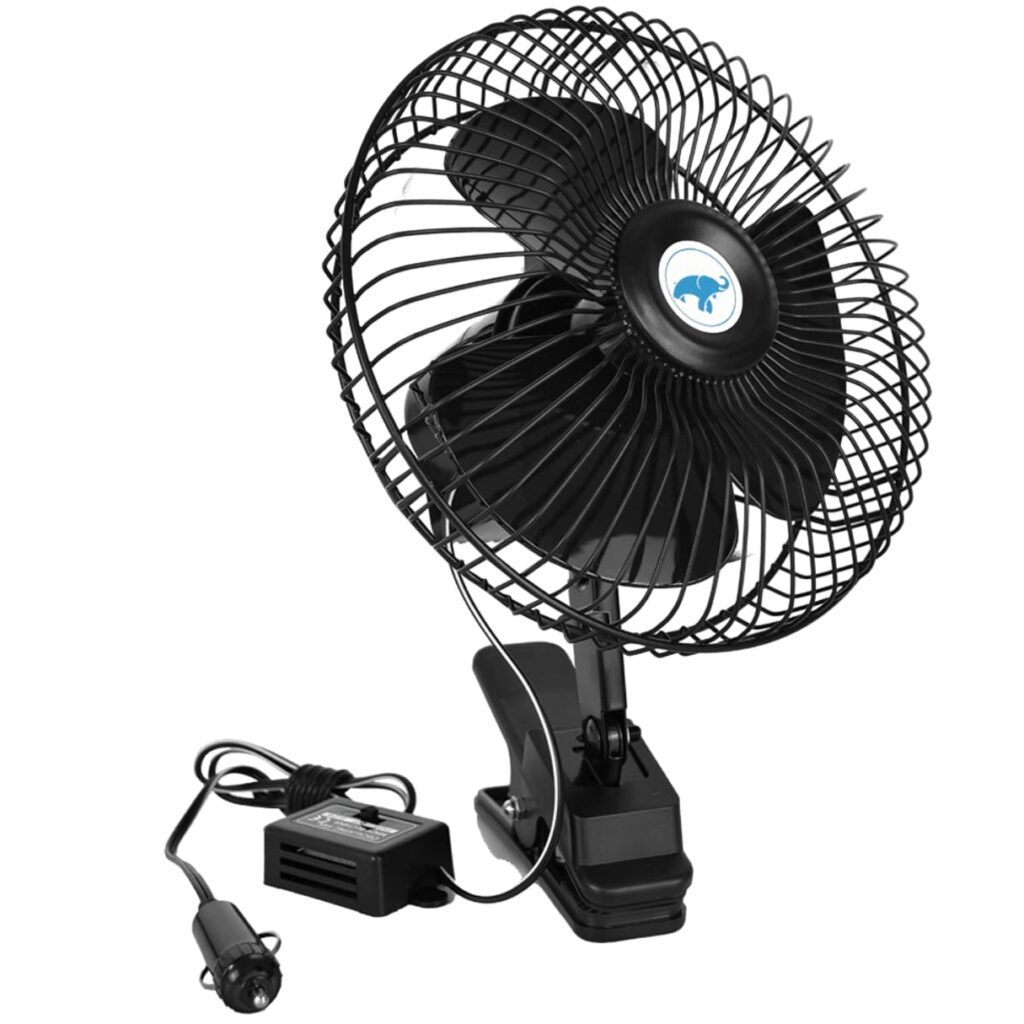 VENTILADOR NEGRO 24V 8″ PARA CAMIÓN – E10N-824B