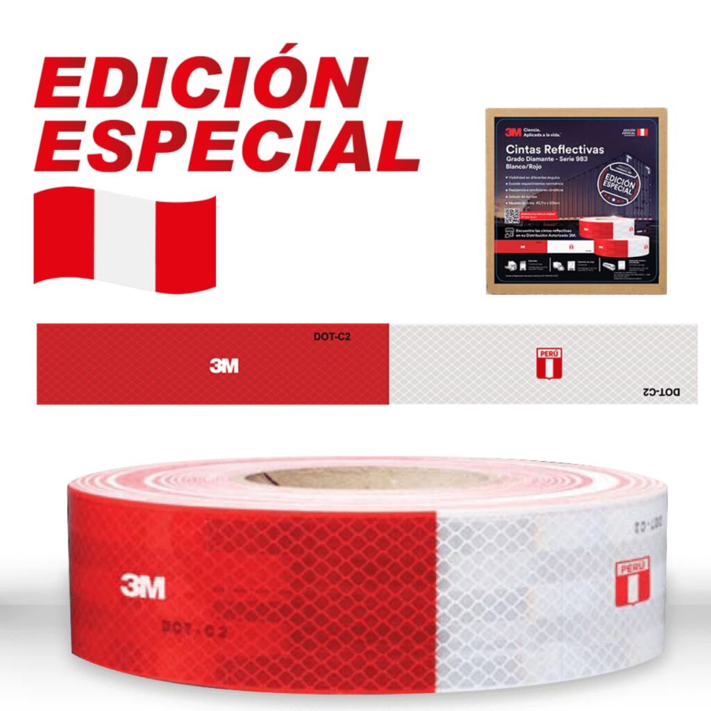 CINTA REFLECTIVA 9832 ROJO/BLANCO 45.7 X ROLLO C/ESCUDO SELEC – IN13-51603R PER