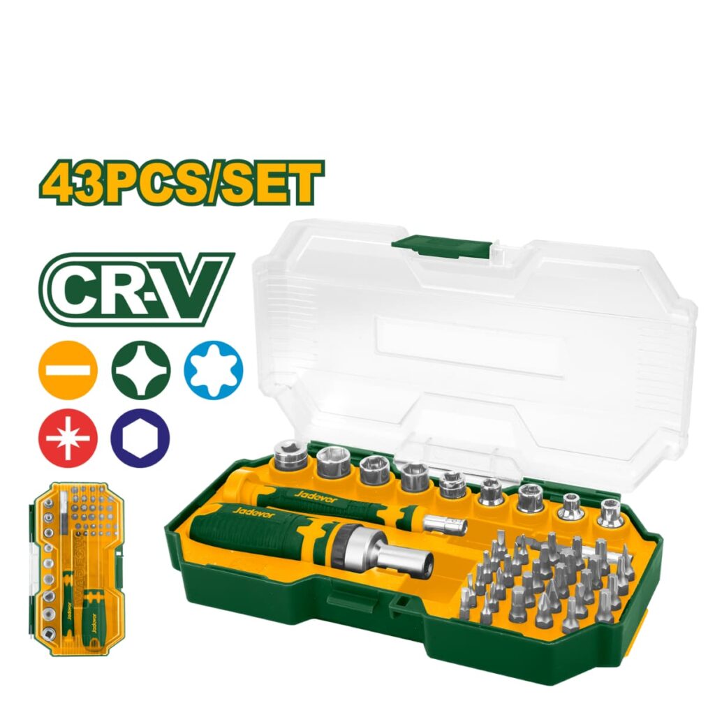 SET DE PUNTAS DE DESTORNILLADOR CRV 43PIEZAS