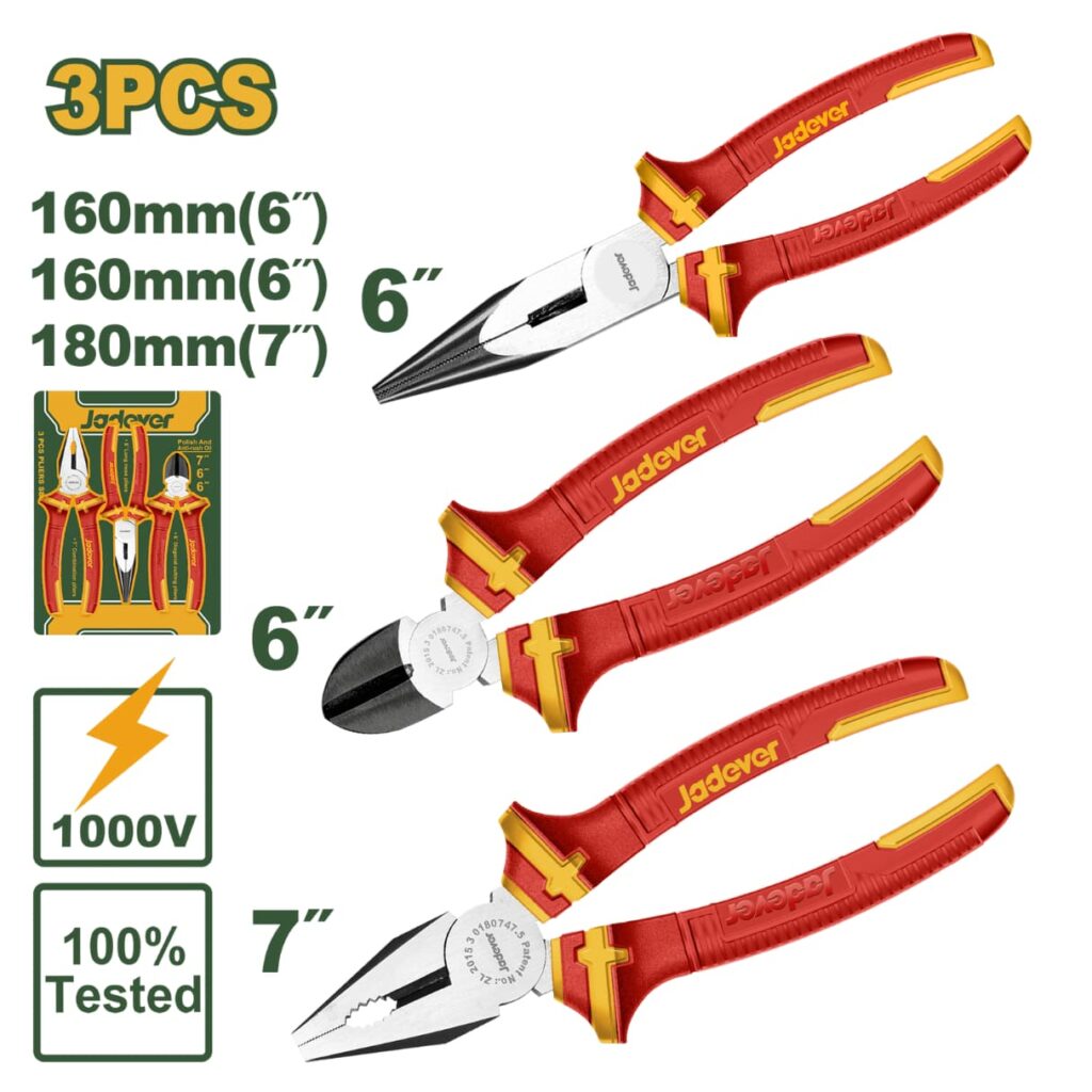 SET DE ALICATES AISLADOS JADEVER 3PCS – JDPS0633