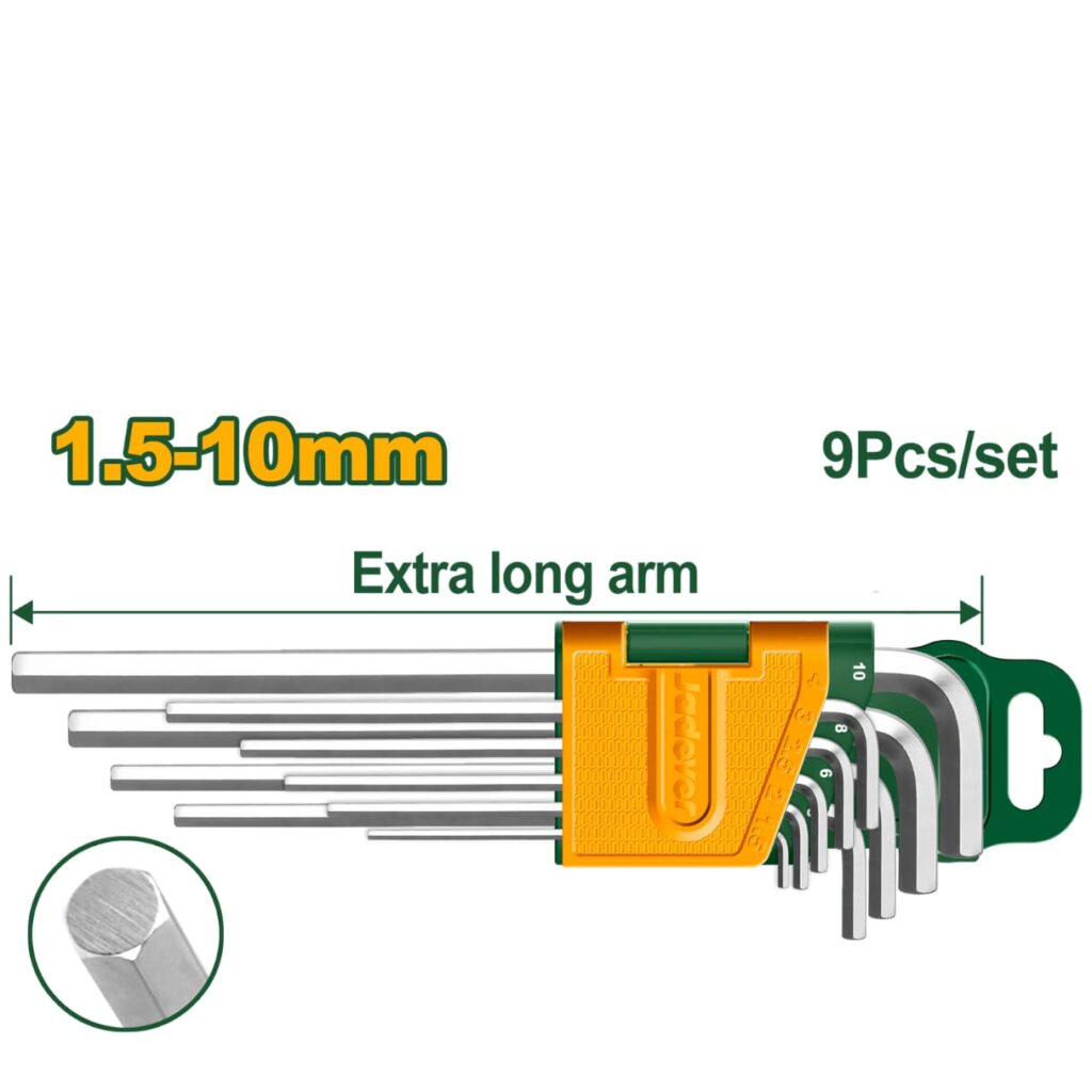 SET DE LLAVES ALLEN HEX EXTRA LARGO 1.5-10MM 9PCS – JDHK1292