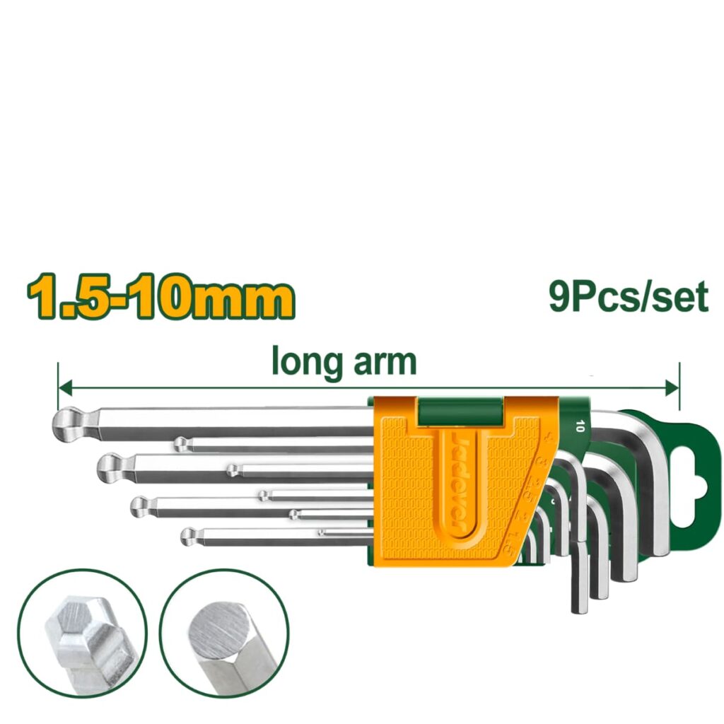 SET DE LLAVES ALLEN HEX/BOLA 1.5-10MM 9PCS – JDHK2291