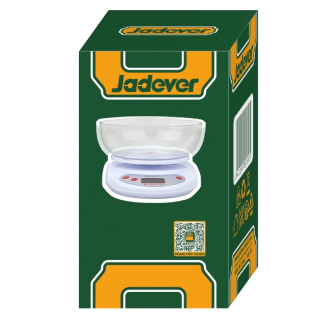 BALANZA DIGITAL JADEVER C/BOWL MAX 5KG – JDKE5507