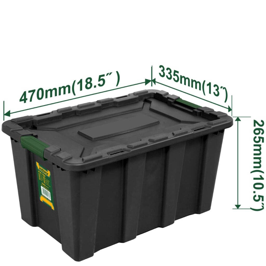 CAJA DE ALMACENAMIENTO NEGRO 18.5″ 25L – JDTB3325