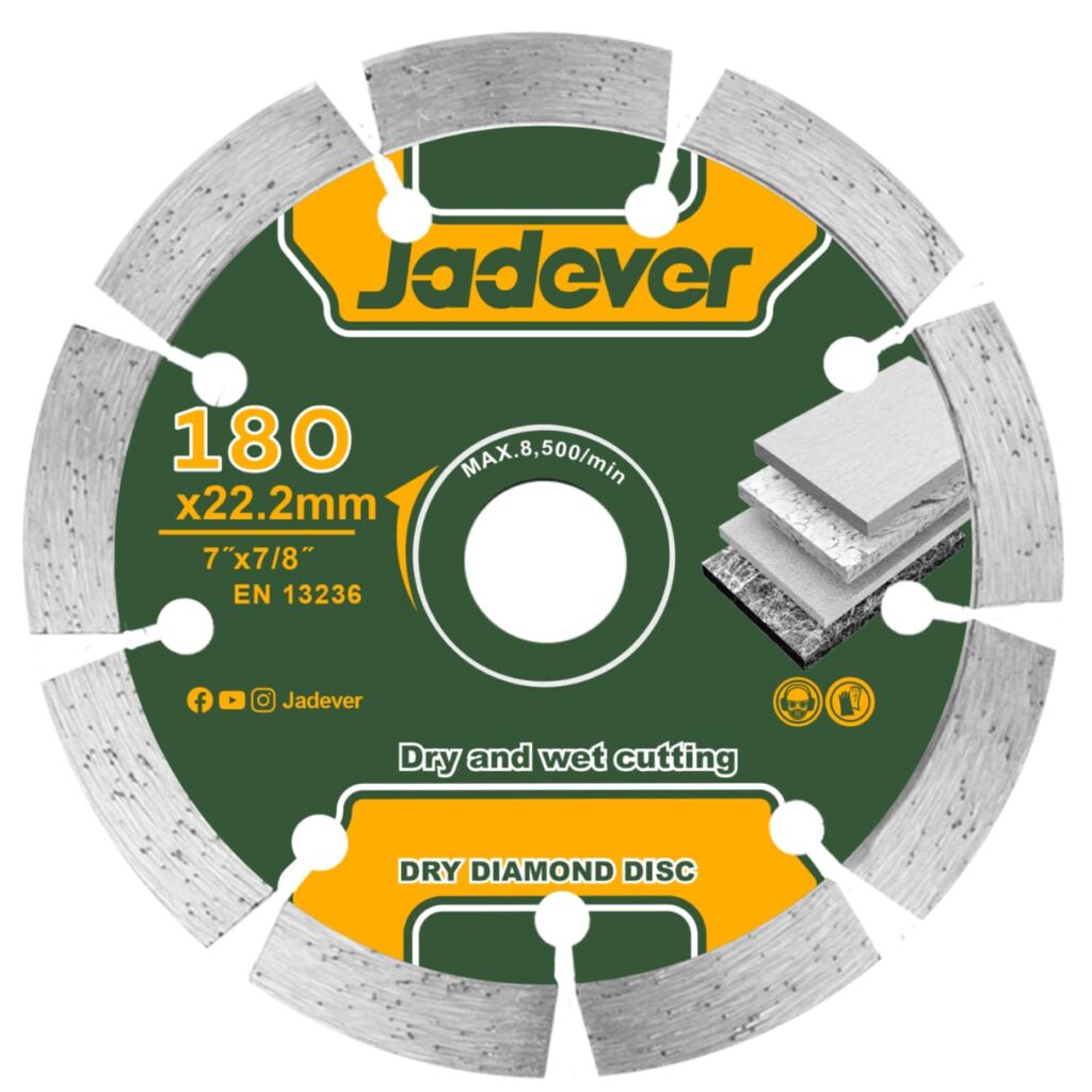 DISCO DIAMANTADO 7″180X22.2MM AMOLADORA- JDDC1K04