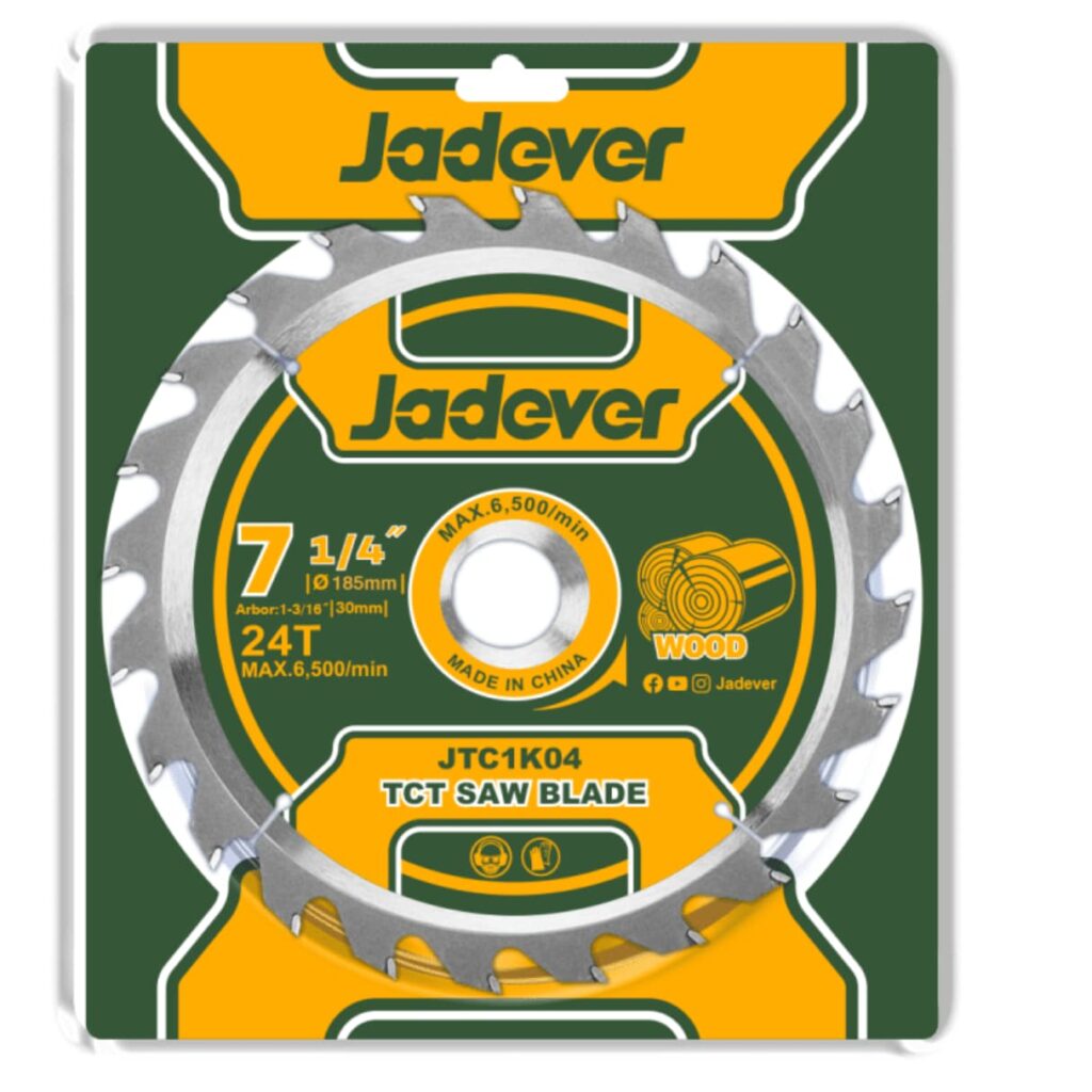 DISCO DE SIERRA  7.1/4″ 185MM  24T TCT MADERA- JDTC1K04