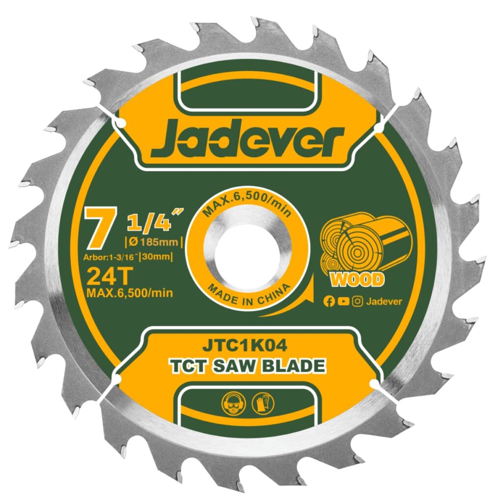 DISCO DE SIERRA  7.1/4″ 185MM  24T TCT MADERA- JDTC1K04