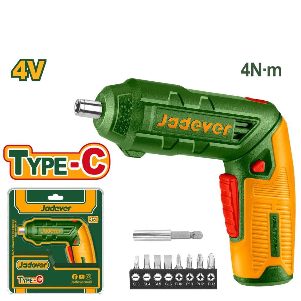 DESTORNILLADOR 4V HEX 1/4 240RPM TORQUE 4NM – JDCV4415