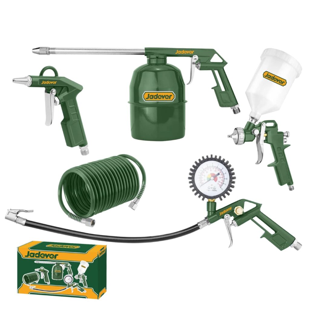 SET DE PISTOLAS PULVERIZACION INFLADORA AIRE NEUMÁTICA 5PCS – JDAX1505