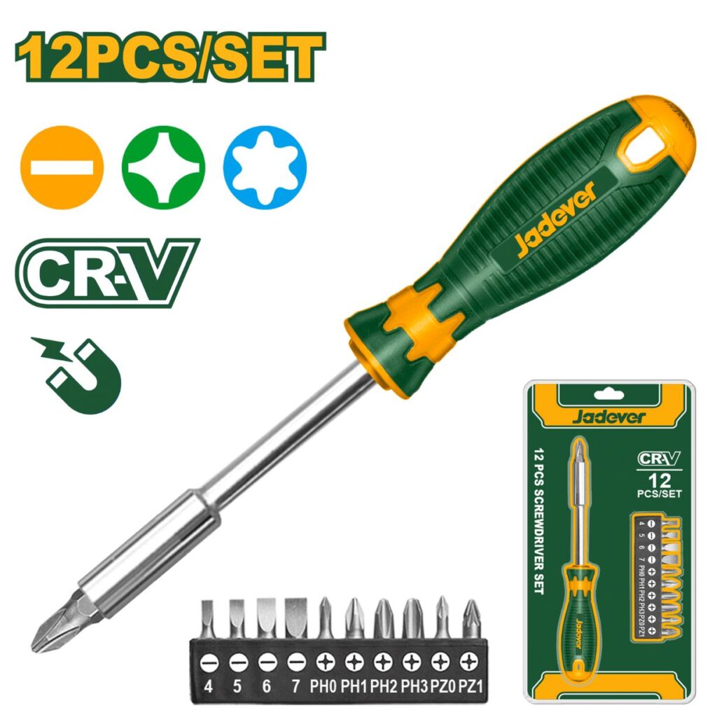 SET DE PUNTAS DE DESTORNILLADOR CRV 12PZS – JDSS1612