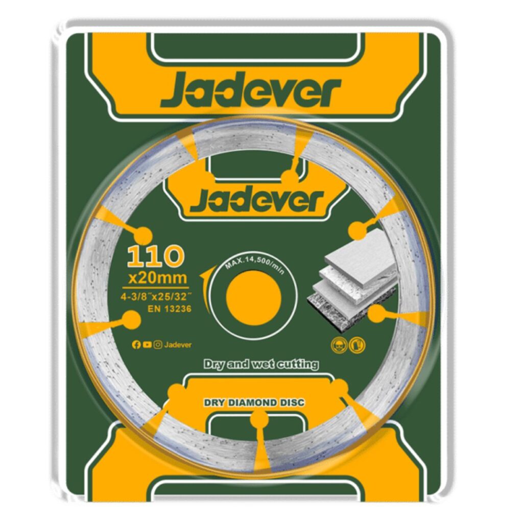 DISCO DE DIAMANTADO SECO 4.3″ 110X20MM ANCHO: 7.5MM – JDDC1K01