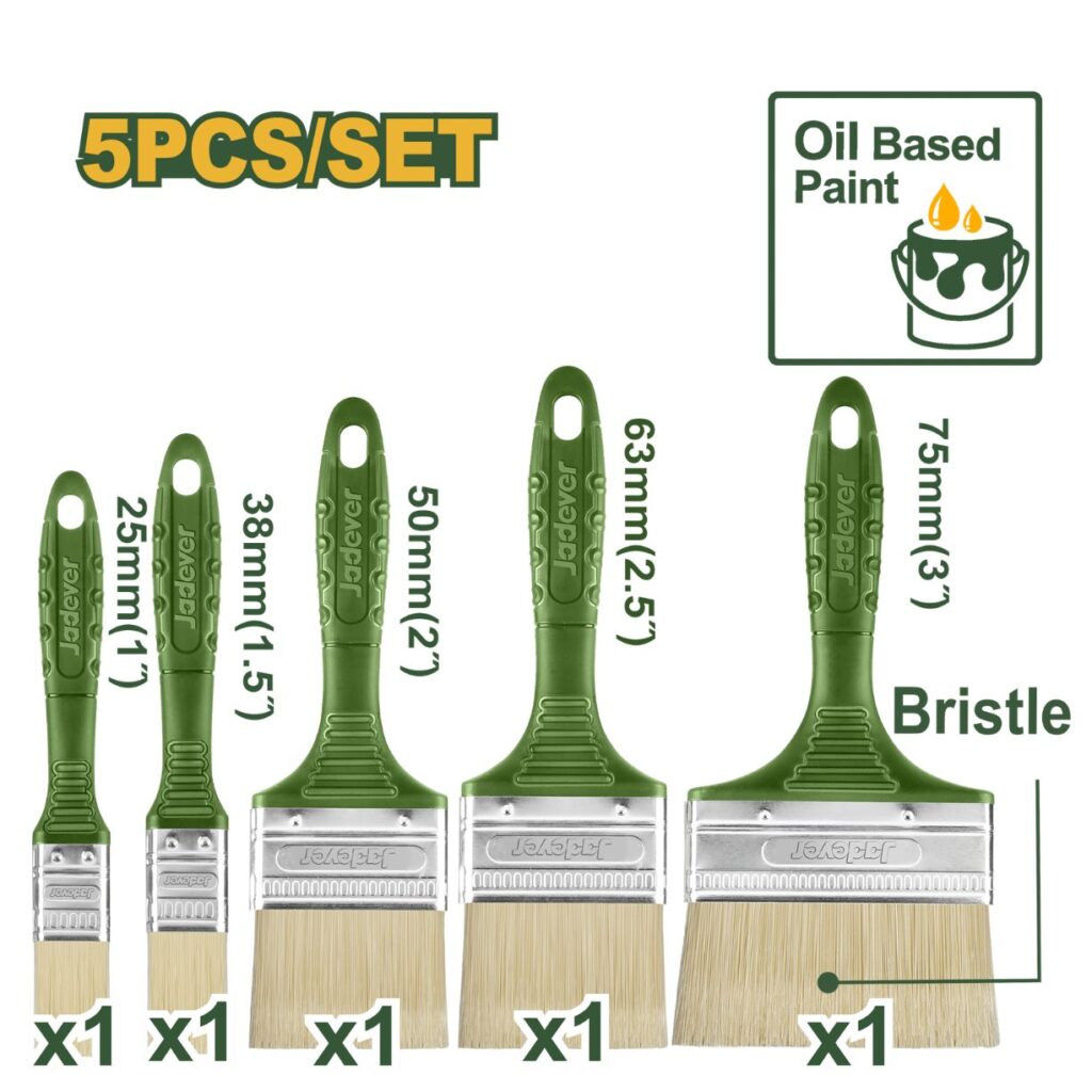 SET DE BROCHAS PARA PINTURA EN BASE DE ACEITE 5PCS – JDPB1952