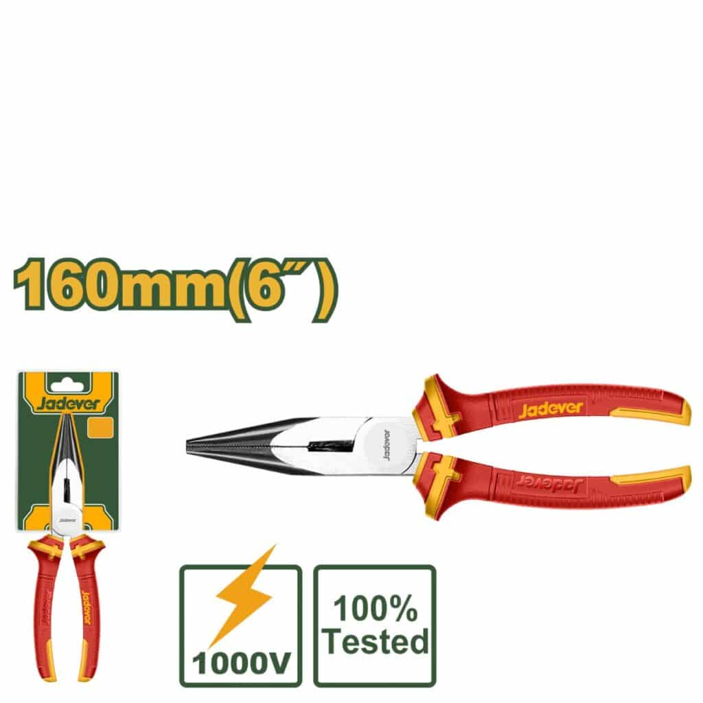 ALICATE DE PUNTA LARGA AISLADO 6″ 160MM – JDPL2936