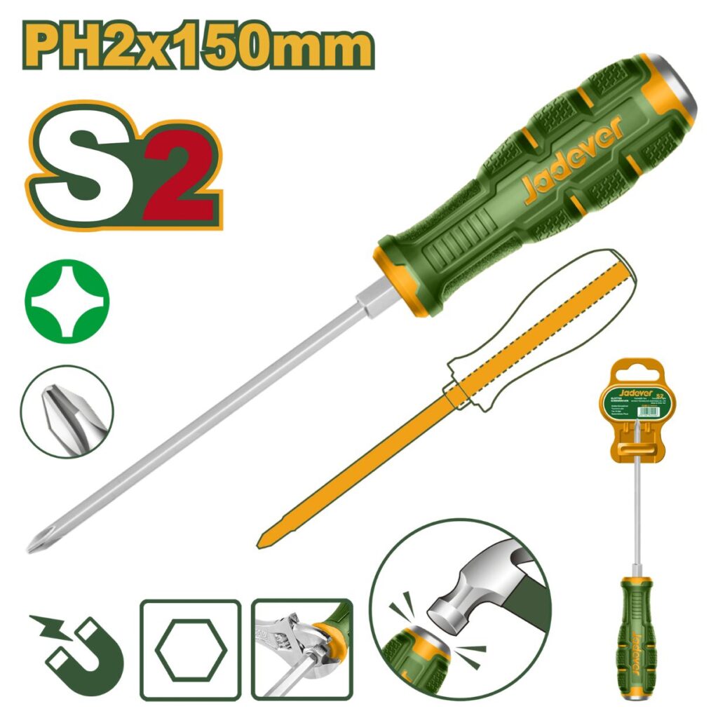 DESTORNILLADOR ESTRELLAS2 PH2 150MM D:6.0MM – JDQJ2226