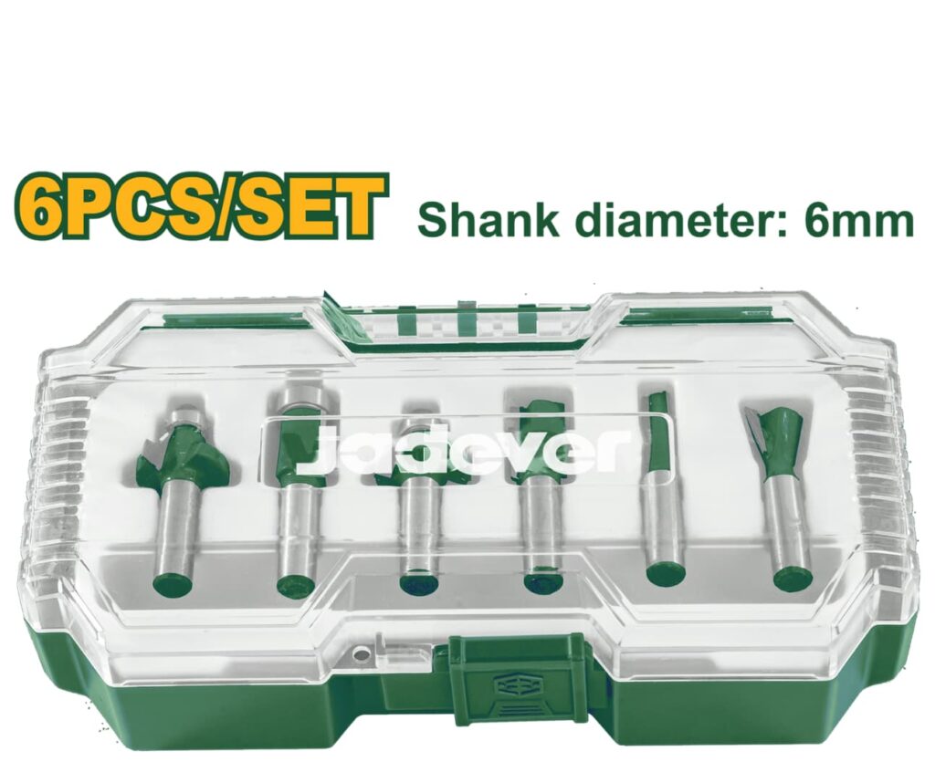 SET DE BROCAS RUTEADORA DIA: 6MM 6PCS – JDRKSR0106