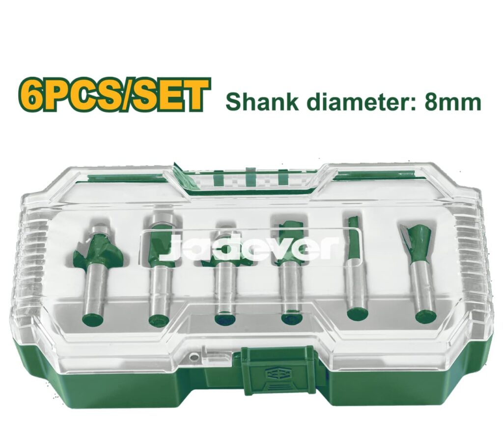 SET DE BROCAS RUTEADORA DIA: 8MM 6PCS – JDRKSR0108