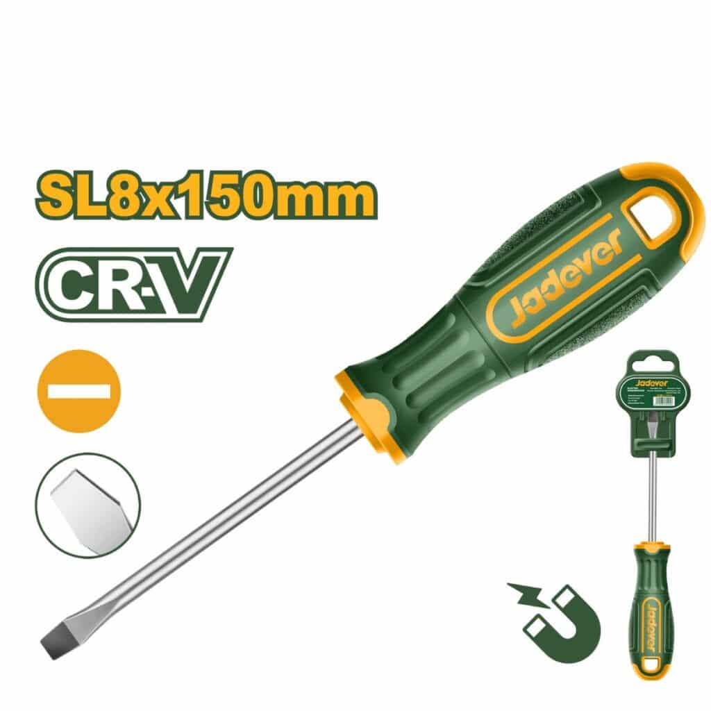 DESTORNILLADOR PLANO CR-V SL8 150MM D:8.0MM – JDSD1286