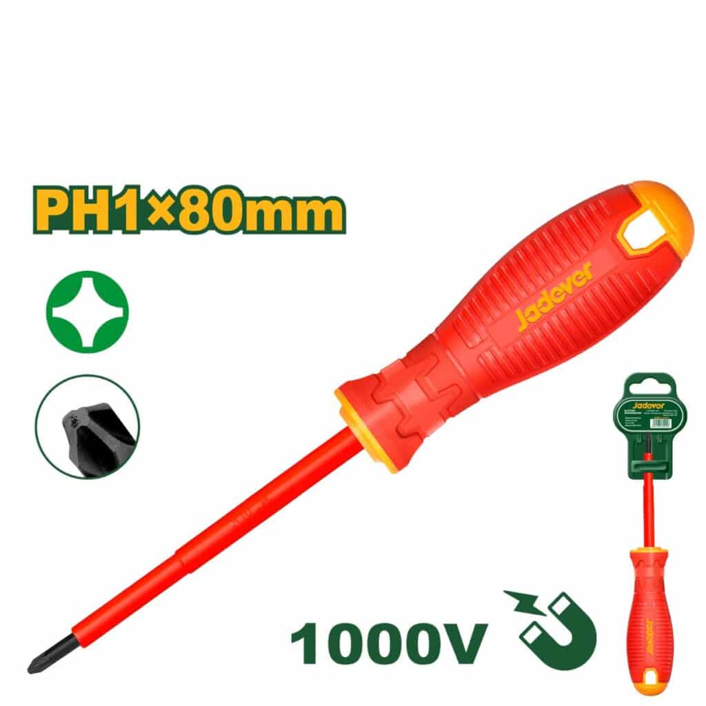 DESTORNILLADOR ESTRELLA AISLADO CR-V PH1 80MM  – JDSD7213