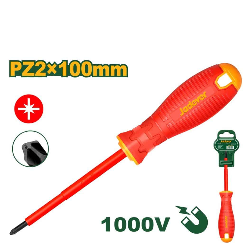 DESTORNILLADOR AISLADO POZIDRIV PZ2 100MM – JDSD7274