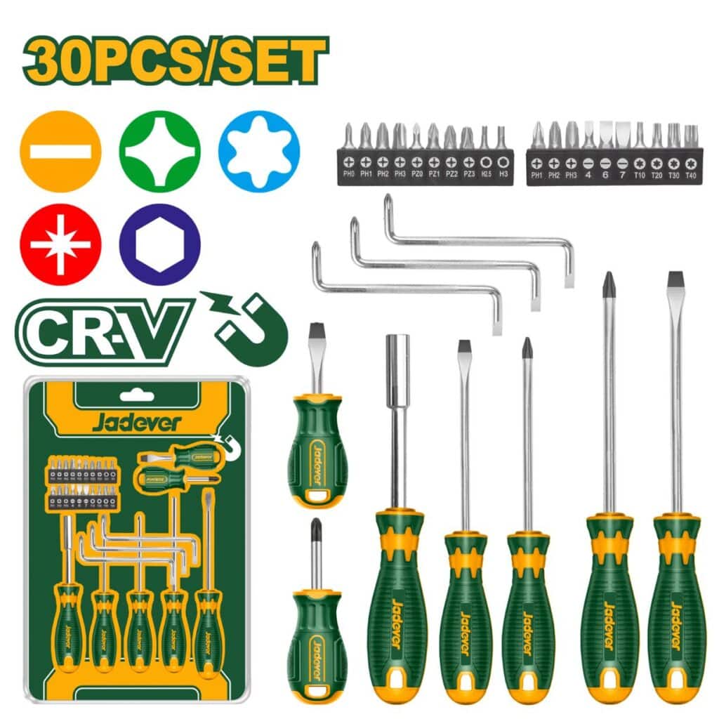 SET DE DESTORNILLADORES CR-V 30PCS  – JDSS1430