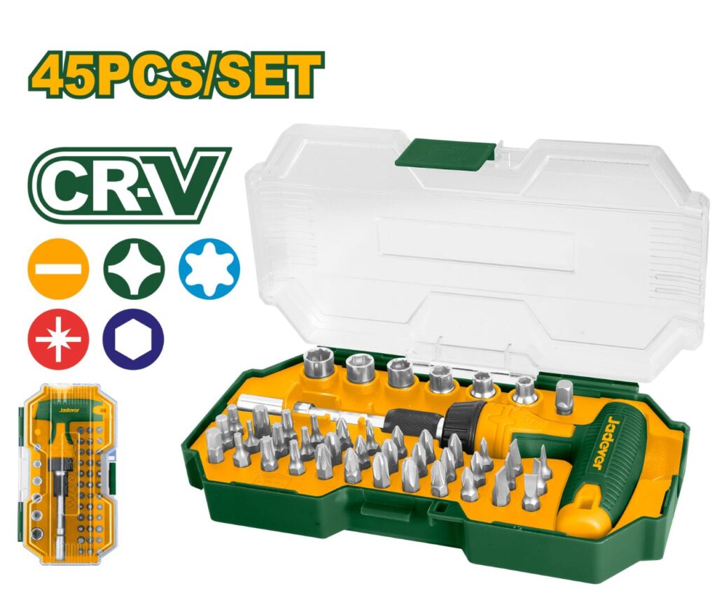 SET DE DESTORNILLADORES CR-V 45PIEZAS – JDSS8B45