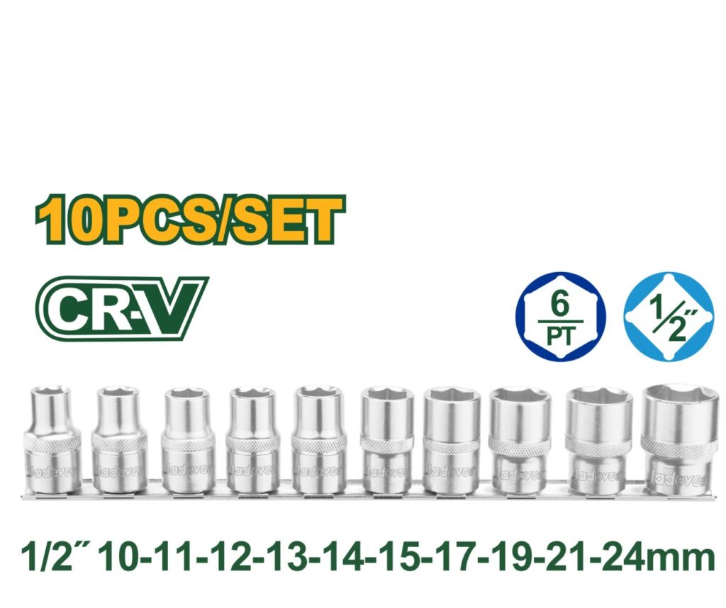 SET DE DADOS JADEVER 1/2″ 10PCS – JDST2410