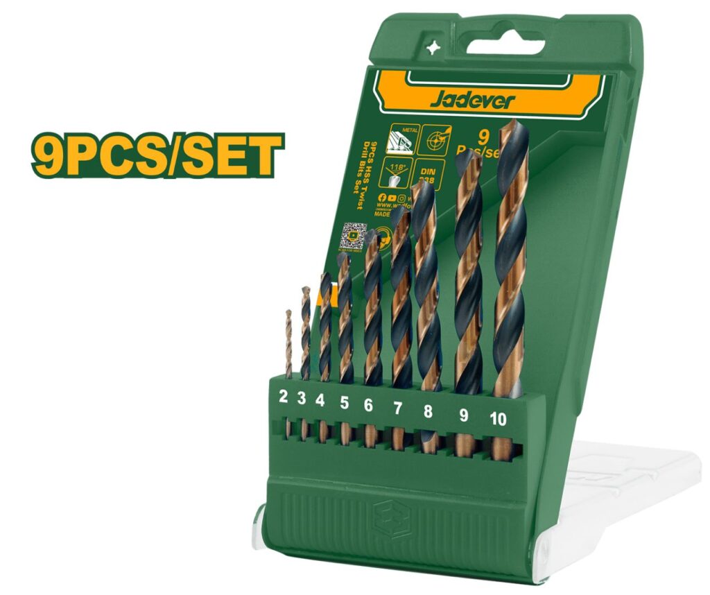 BROCA SET 9PCS METAL HSS JADEVER – JDTD6B02