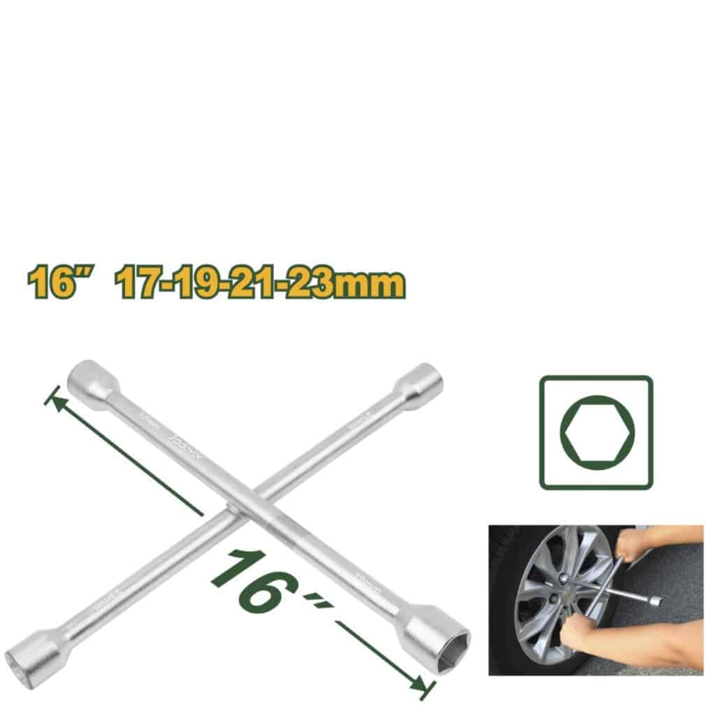 LLAVE DE RUEDAS CRUZADA PARA RIN 16″ 14-19-21-23MM – JDTH8316