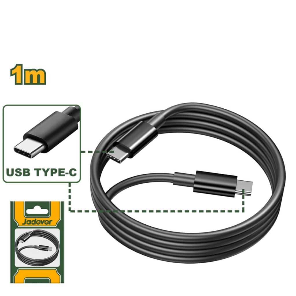 CABLE USB TIPO C/C 1M 3A PARA CARGADOR – JDUB1502