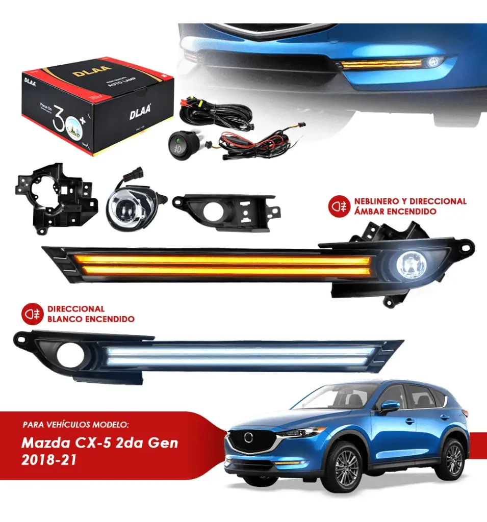 SET DE NEBLINEROS LED PARA MAZDA CX-5 2DA GEN 2018-2021 – MZ992LL