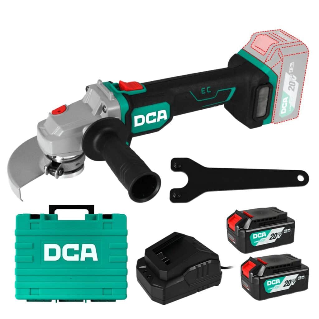 AMOLADORA 20V 5″ 8500/MIN M14 2X4.0AH BRUSHLESS DCA – ADSM06-125EM